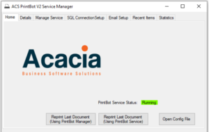 Automatic printing of MYOB Exo documents