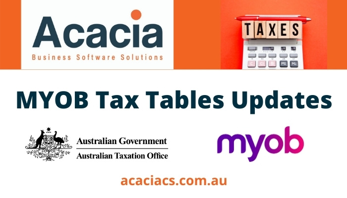 MYOB Tax Tables Updates